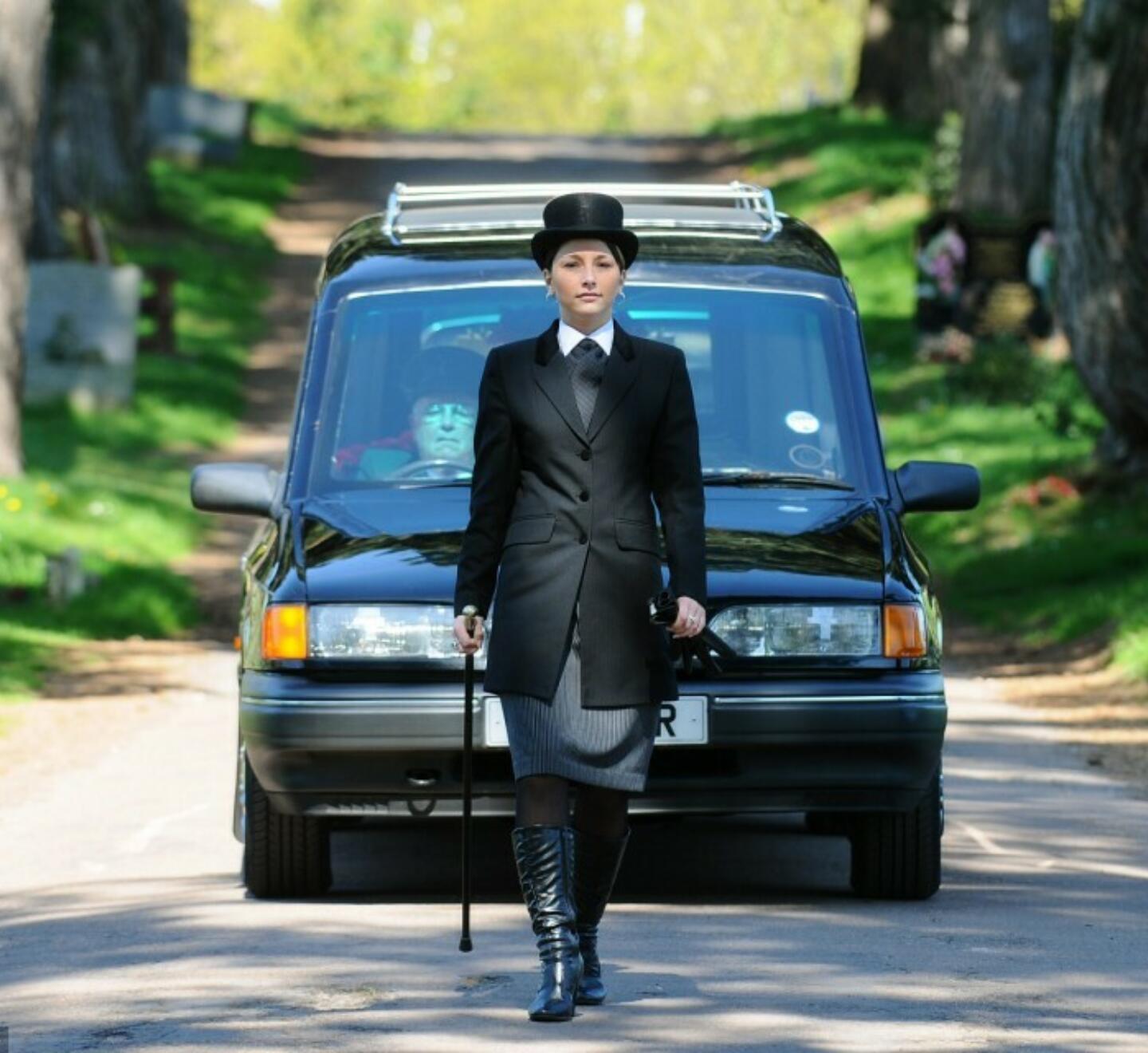 Female funeral director